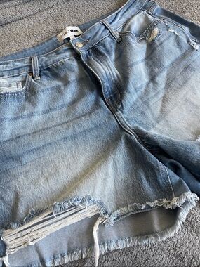 Fashion Nova Light Wash Distressed denim Shorts